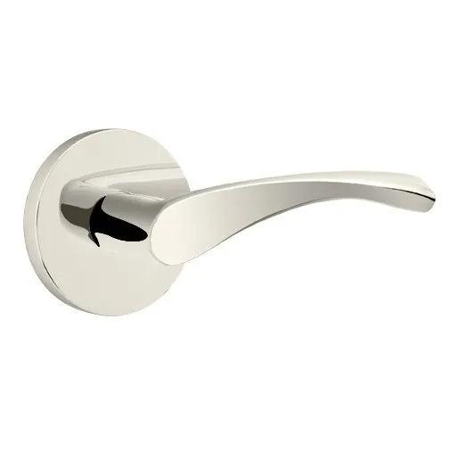 Emtek Triton Lever With Disk Rosette Lifetime Polished Nickel