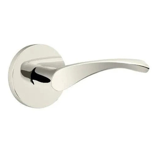 Emtek Triton Lever With Disk Rosette Lifetime Polished Nickel