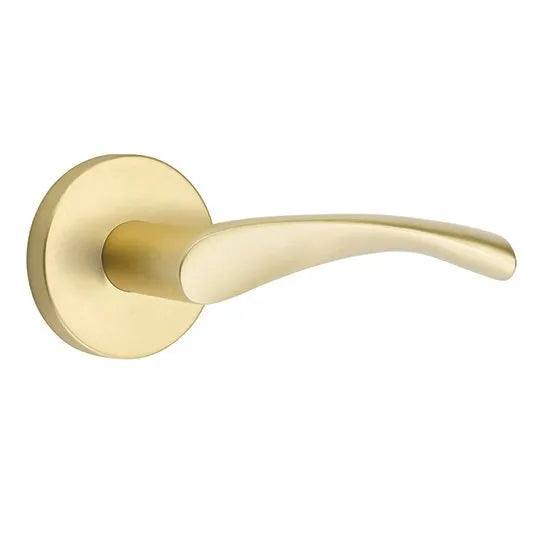 Emtek Triton Lever With Disk Rosette Satin Brass