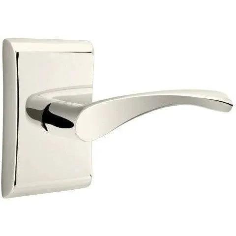 Emtek Triton Lever With Neos Rosette in Lifetime Polished Nickel finish