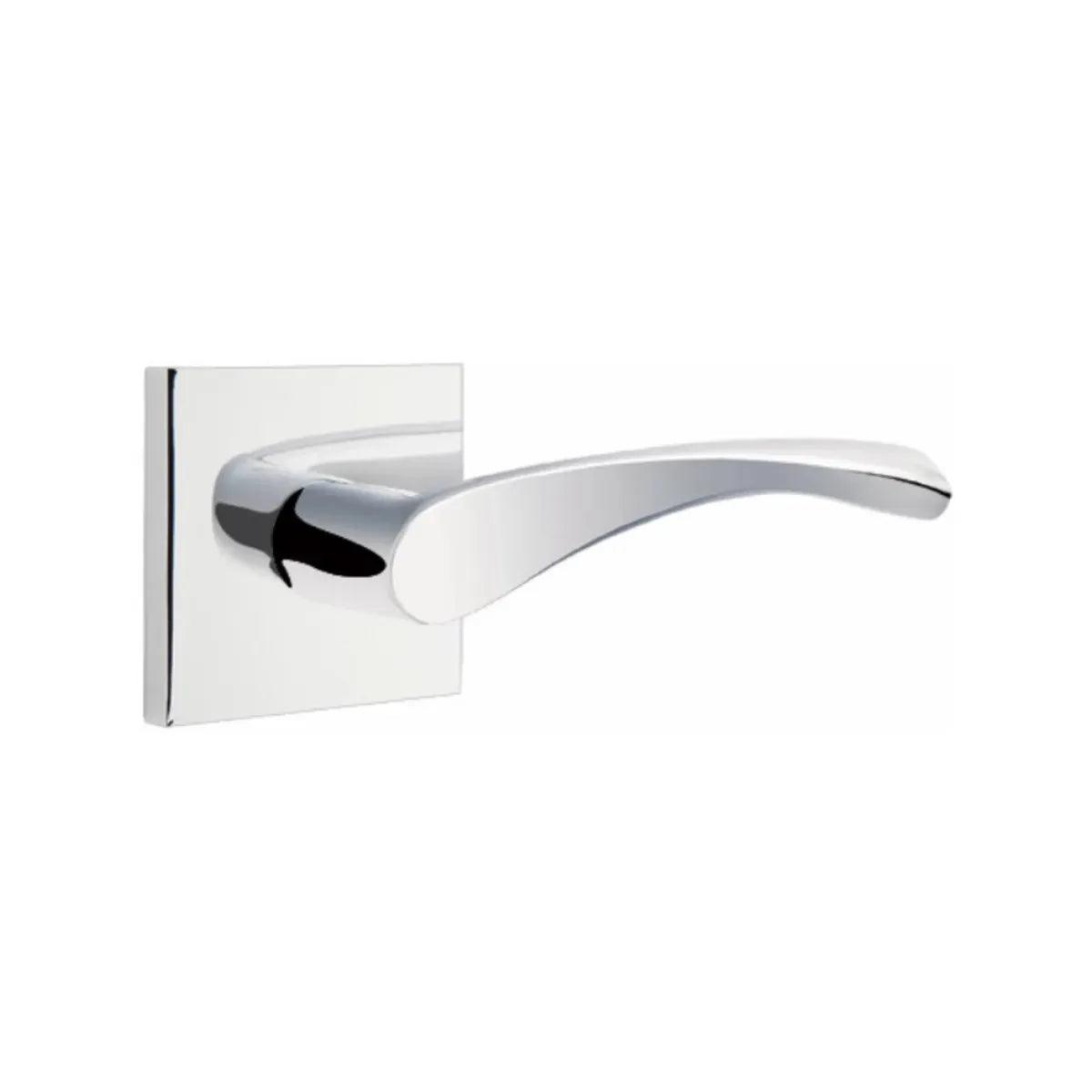 Emtek Triton Lever With Square Rosette Polished Chrome