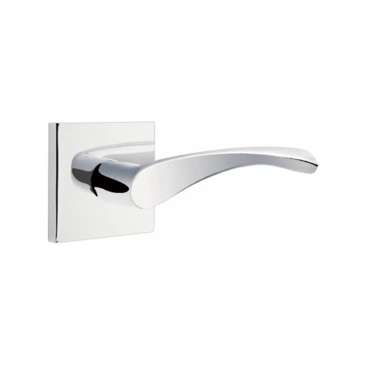 Emtek Triton Lever With Square Rosette Polished Chrome