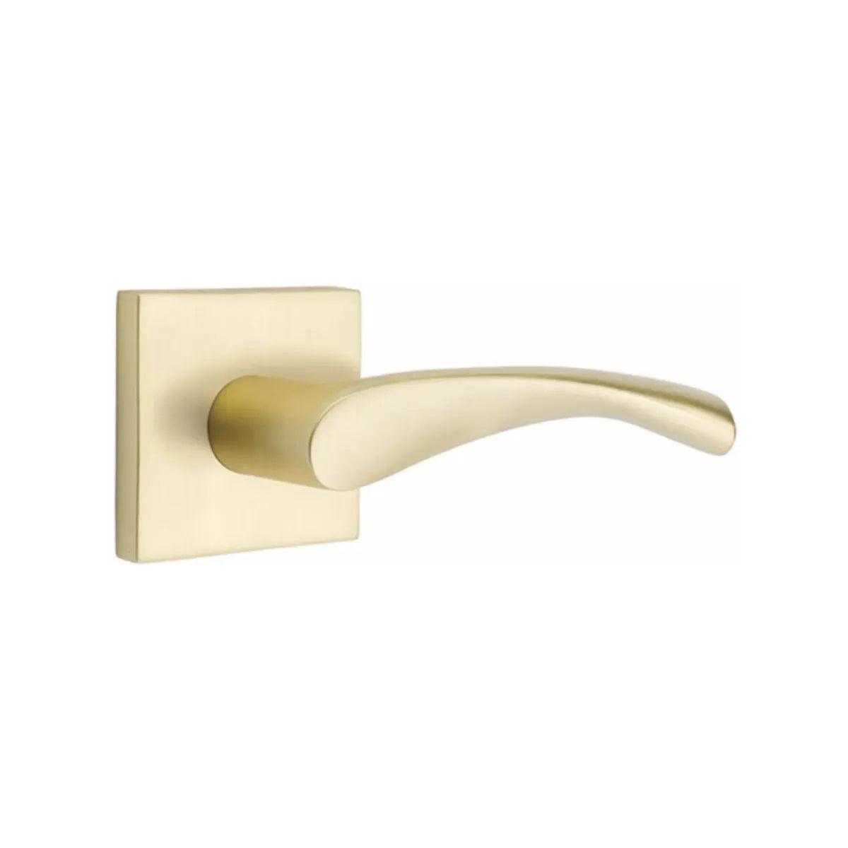 Emtek Triton Lever With Square Rosette Satin Brass