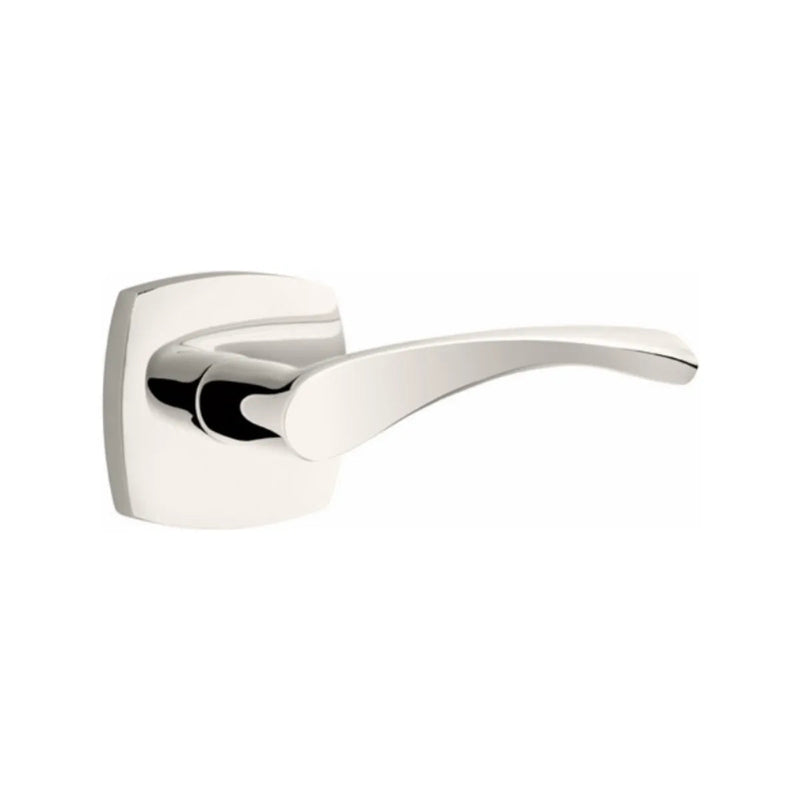 The Emtek Triton Lever With Urban Modern Rosette in finish