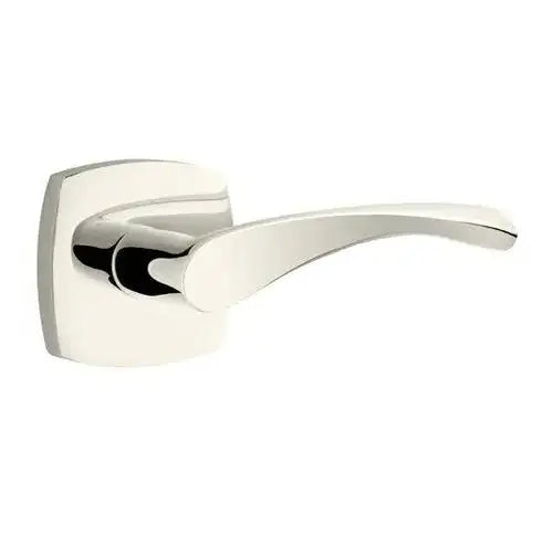 Emtek Triton Lever With Urban Modern Rosette Lifetime Polished Nickel