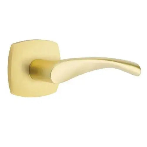 Emtek Triton Lever With Urban Modern Rosette Satin Brass