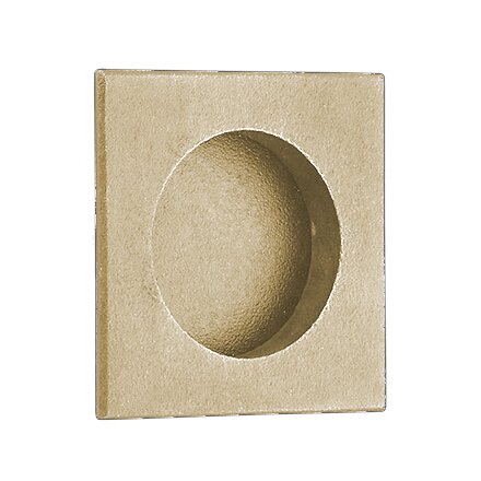 The Emtek 2 1/2" Square Flush Pull in Tumbled White Bronze finish