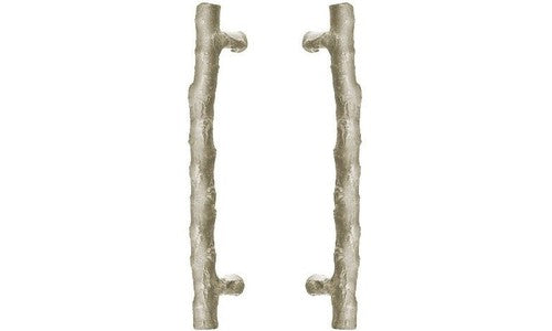 Emtek Back to Back Twig Bronze Door Pull, 8" Center to Center in Tumbled White Bronze finish