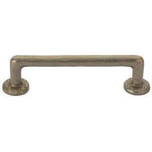 Emtek Concealed Surface Mount Rod Bronze Door Pull, 8" Center to Center in Tumbled White Bronze finish