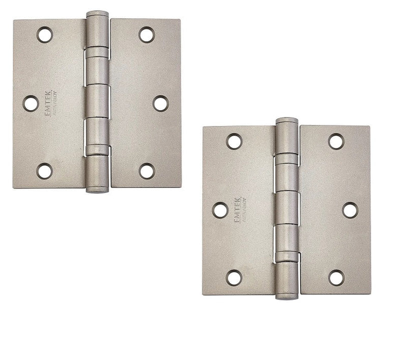 Emtek Heavy Duty Steel Ball Bearing Hinge, 3.5" x 3.5" with Square Corners in Tumbled White Bronze finish