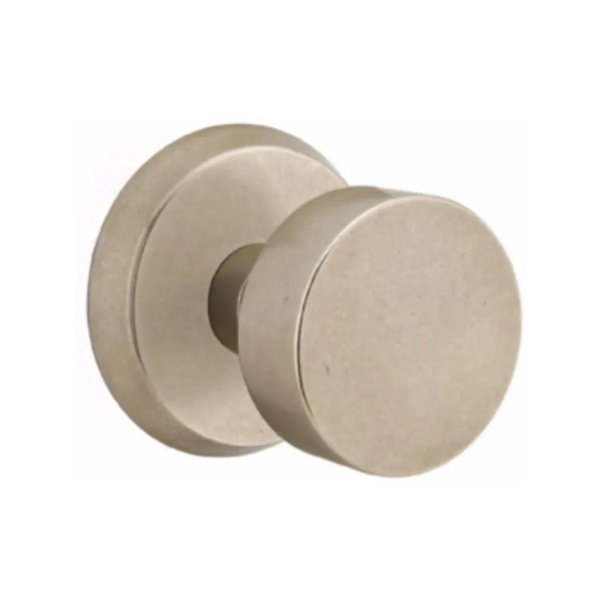 Emtek Round Bronze Knob with #2 Rosette in Tumbled White Bronze finish