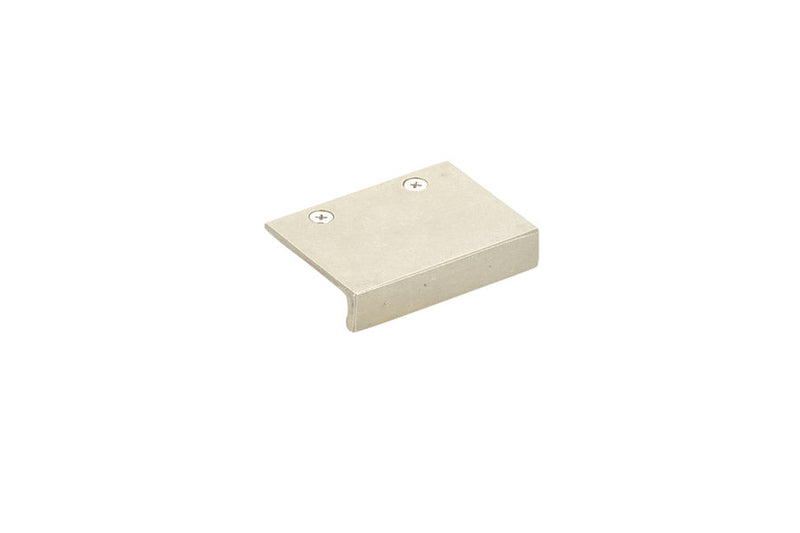 The Emtek Rustic Modern Edge Pull, 1 1/2" Center to Center in Tumbled White Bronze finish