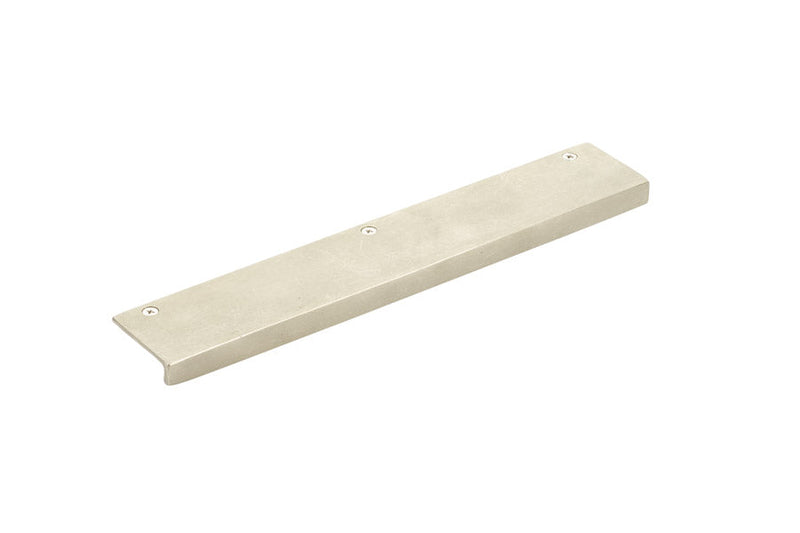 The Emtek Rustic Modern Edge Pull, 10 1/2" Center to Center in Tumbled White Bronze finish