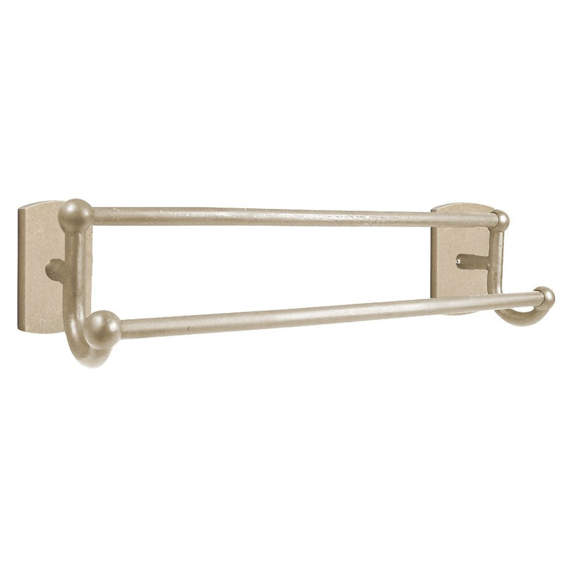 Emtek Sandcast Bronze Double Towel Bar (18" width) With