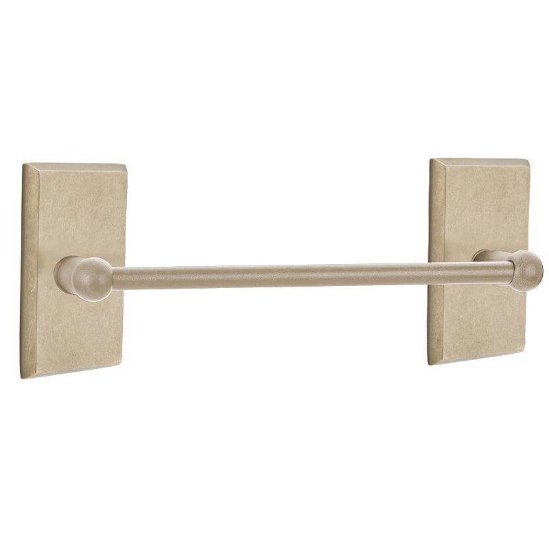 Emtek Sandcast Bronze Towel Bar (12" width) With