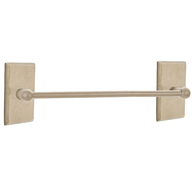 The Emtek Sandcast Bronze Towel Bar with