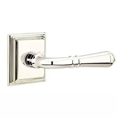 Emtek Turino Lever With Wilshire Rosette Lifetime Polished Nickel