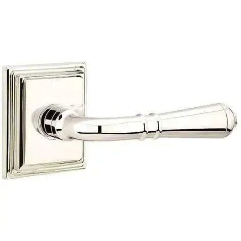 Emtek Turino Lever With Wilshire Rosette Lifetime Polished Nickel