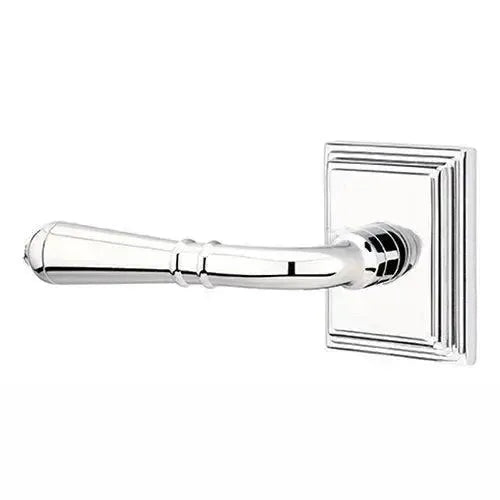 Emtek Turino Lever With Wilshire Rosette Polished Chrome