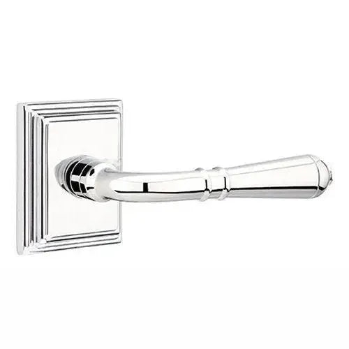 Emtek Turino Lever With Wilshire Rosette Polished Chrome