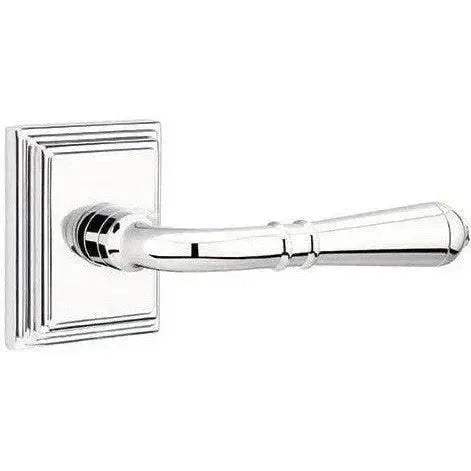 Emtek Turino Lever With Wilshire Rosette Polished Chrome