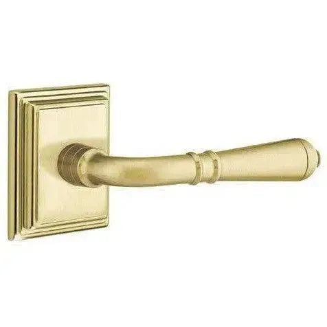Emtek Turino Lever With Wilshire Rosette Satin Brass