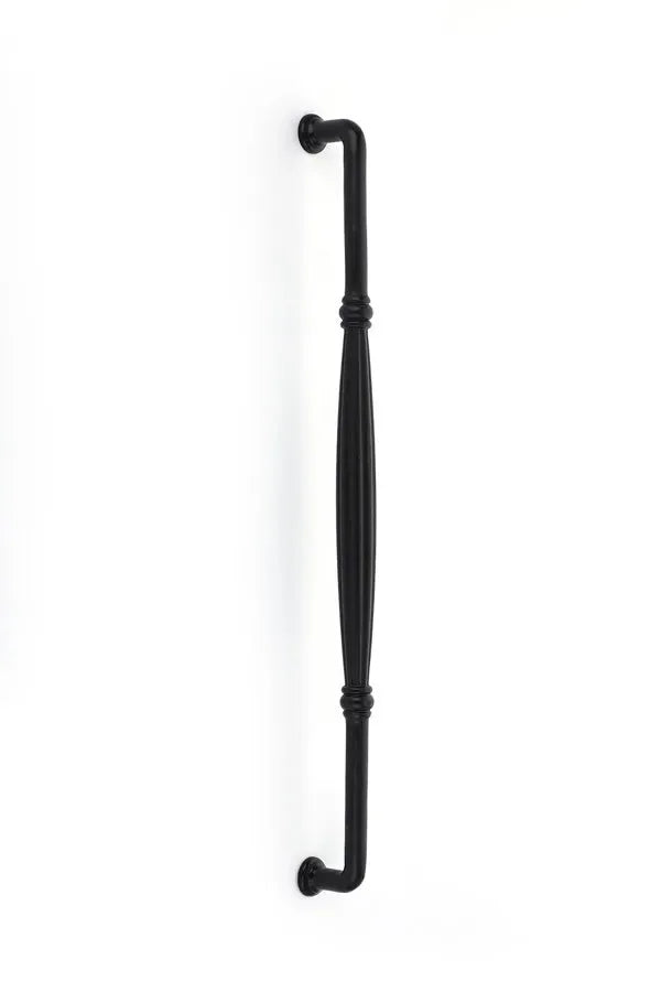 The Emtek Fluted Bronze Appliance Pull, 18" Center to Center in Flat Black Bronze Patina finish