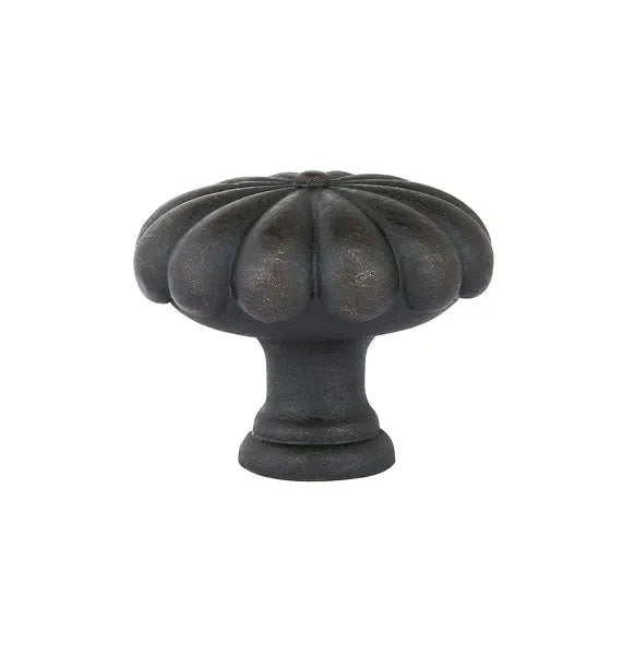The Emtek Tuscany Bronze Fluted Round Cabinet Knob, 1 1/4" in Medium Bronze Patina finish