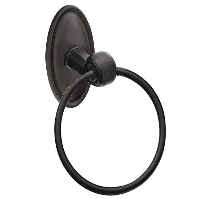 EmtekEmtek Tuscany Bronze Towel Ring With #14 Rosette in 