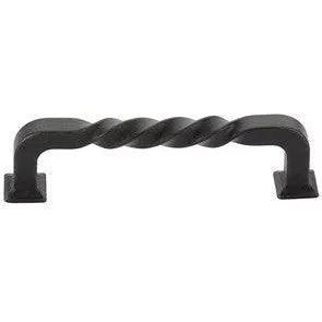 Emtek Tuscany Cast Bronze Twist Door Pull, 8" Center to Center Medium Bronze Patina