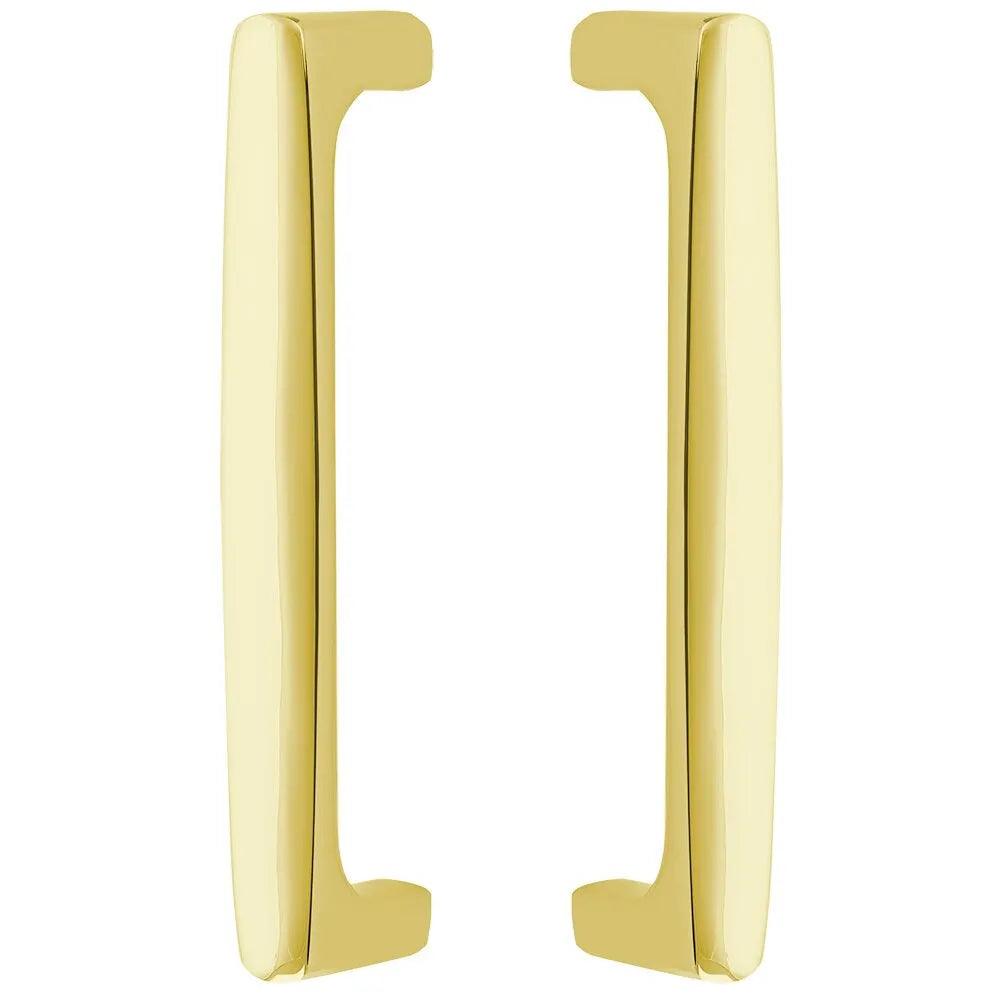 The Emtek Back to Back Urban Modern Door Pull, 8" Center to Center in Unlacquered Brass finish
