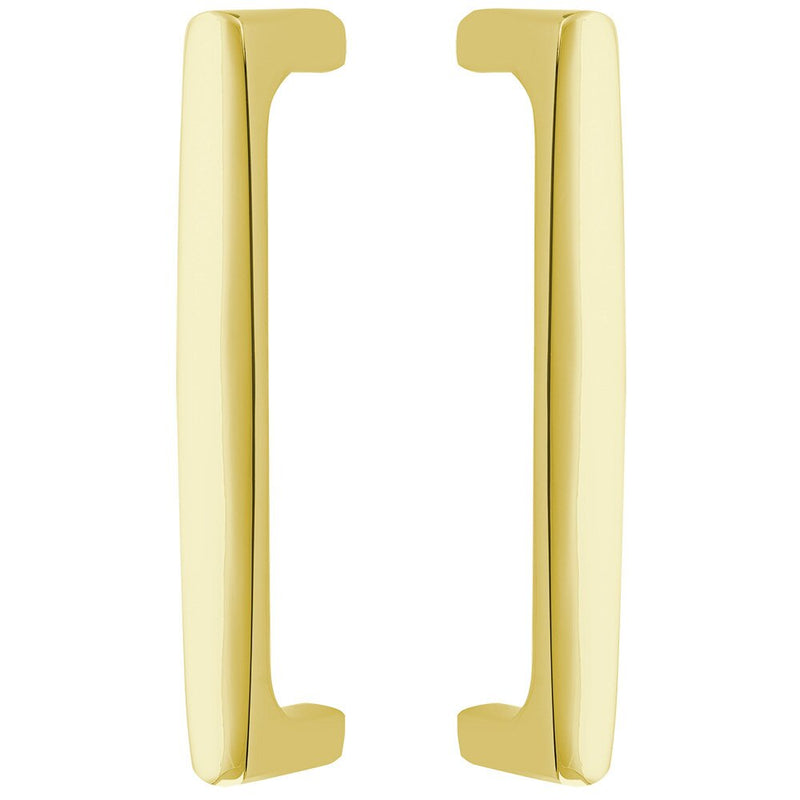 The Emtek Back to Back Urban Modern Door Pull, 8" Center to Center in Unlacquered Brass finish