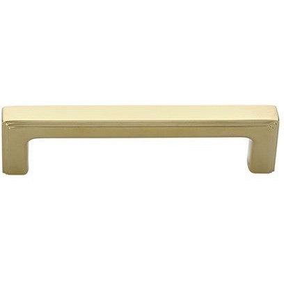 The Emtek Concealed Surface 8" Wilshire Door Pull in Unlacquered Brass finish