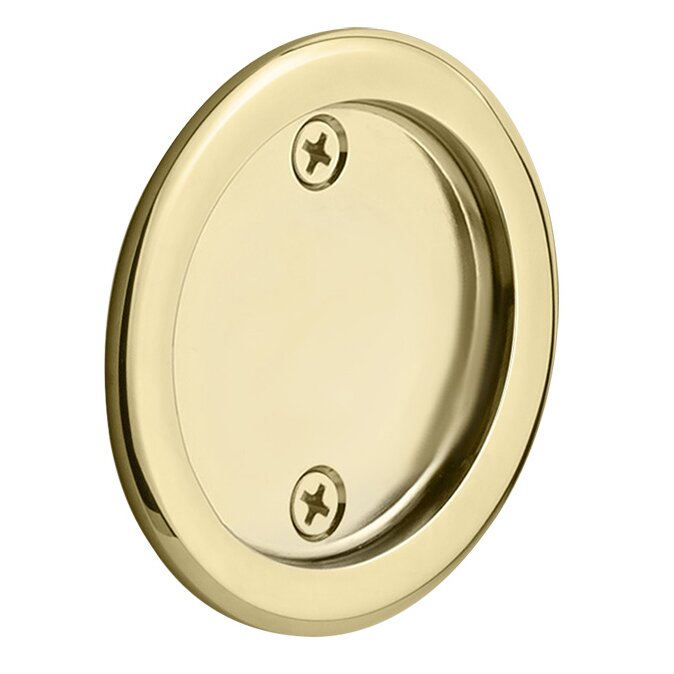 Emtek Dummy Round Pocket Door Tubular Lock-For Double Door Application in Unlacquered Brass finish