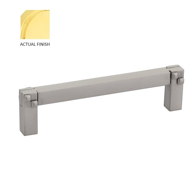 Emtek Mortise & Tenon Cabinet Pull, 4" Center to Center in Unlacquered Brass finish