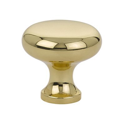 The Emtek Providence Brass Cabinet Knob in Unlacquered Brass finish