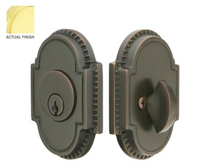 Emtek Single Cylinder Knoxville Keyed Deadbolt in Unlacquered Brass finish