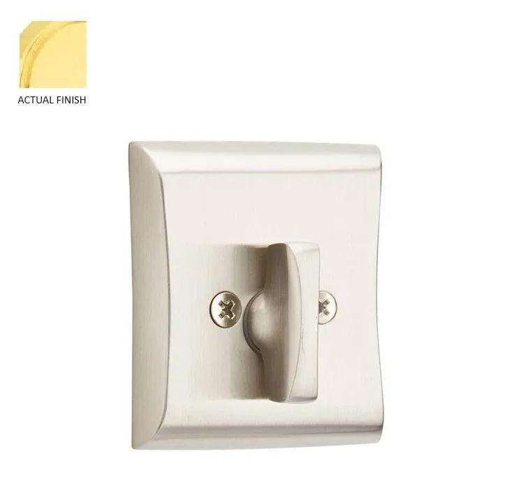Emtek Single Sided Neos Deadbolt in Unlacquered Brass finish