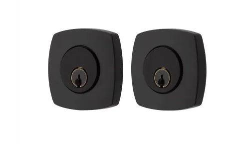Emtek Urban Modern Deadbolt, Double Cylinder Flat Black