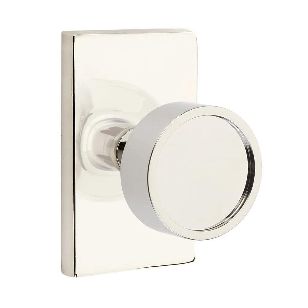 EmtekEmtek Verve Knob with Modern Rectangular Rosette in 