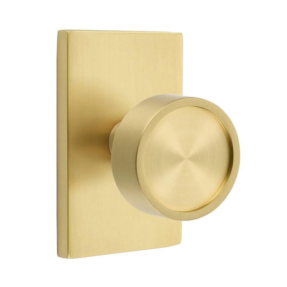 EmtekEmtek Verve Knob with Modern Rectangular Rosette in 