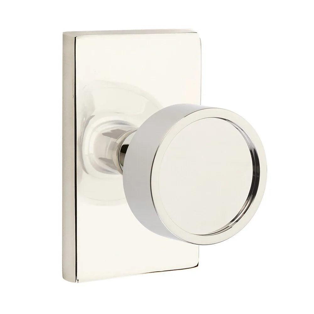 EmtekEmtek Verve Knob with Modern Rectangular Rosette in 