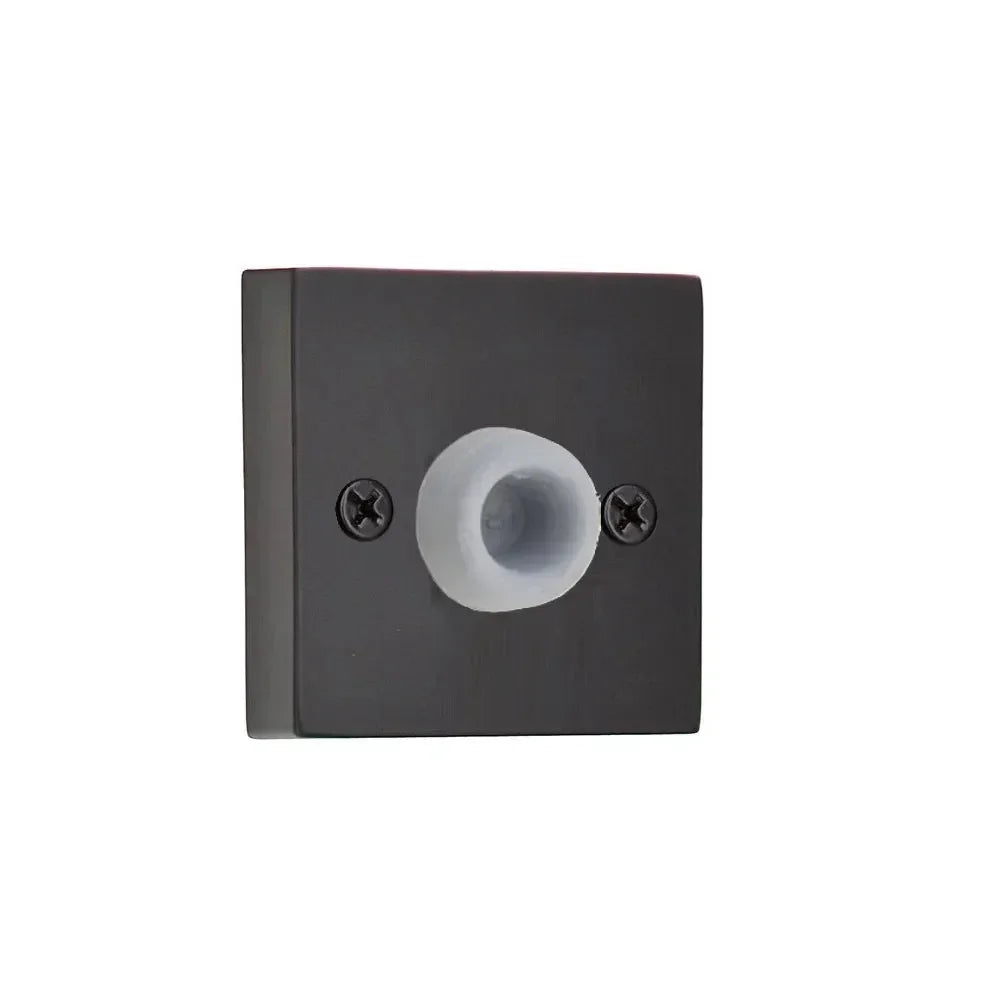 Emtek Wall Bumper Door Stop with Square Rosette Flat Black