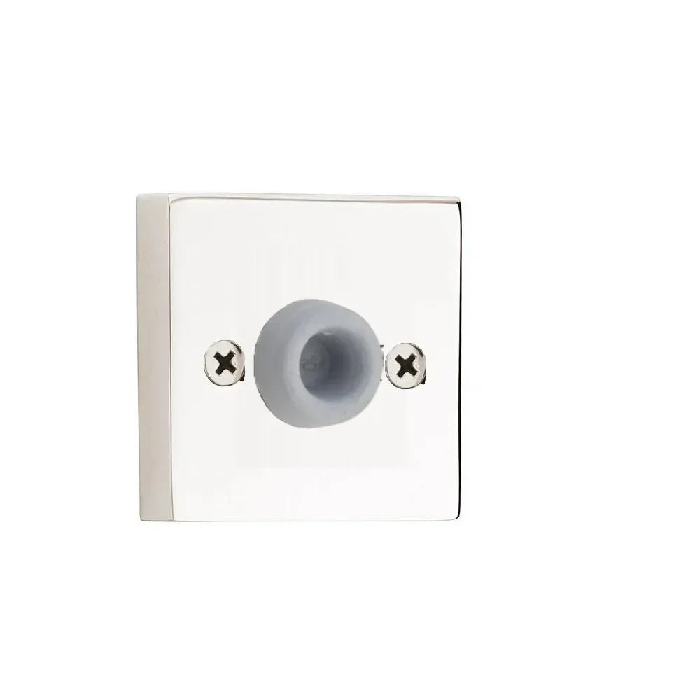 Emtek Wall Bumper Door Stop with Square Rosette Lifetime Polished Nickel