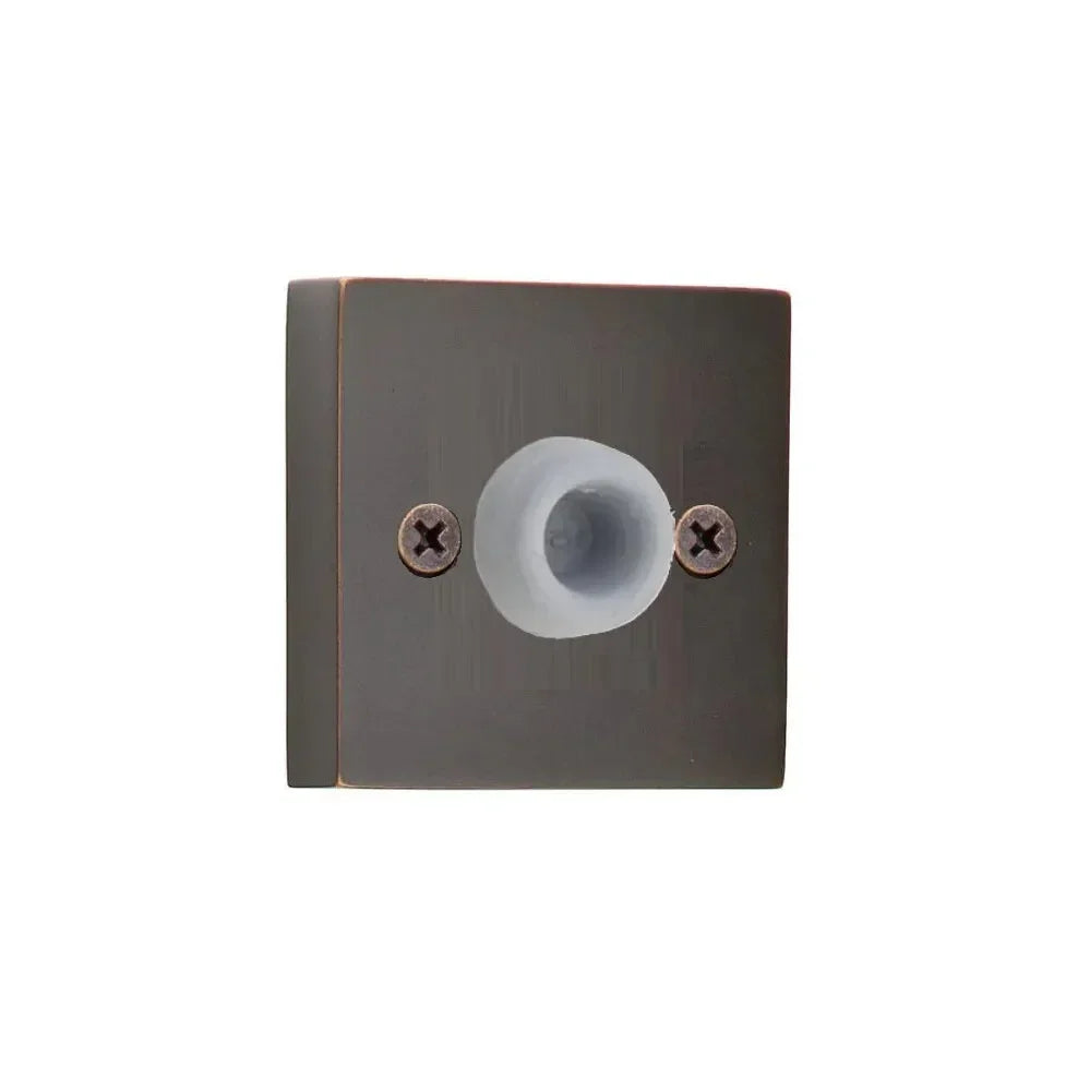 Emtek Wall Bumper Door Stop with Square Rosette Oil Rubbed Bronze