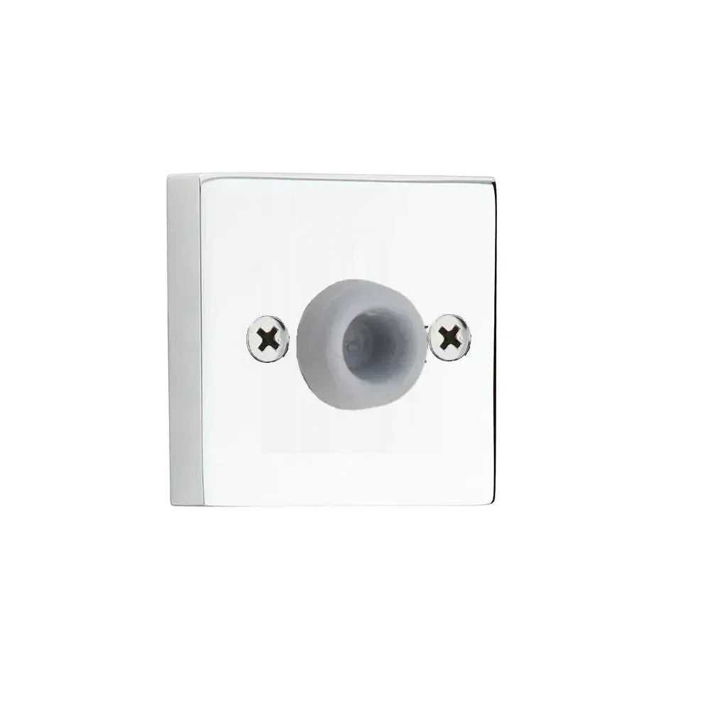 Emtek Wall Bumper Door Stop with Square Rosette Polished Chrome