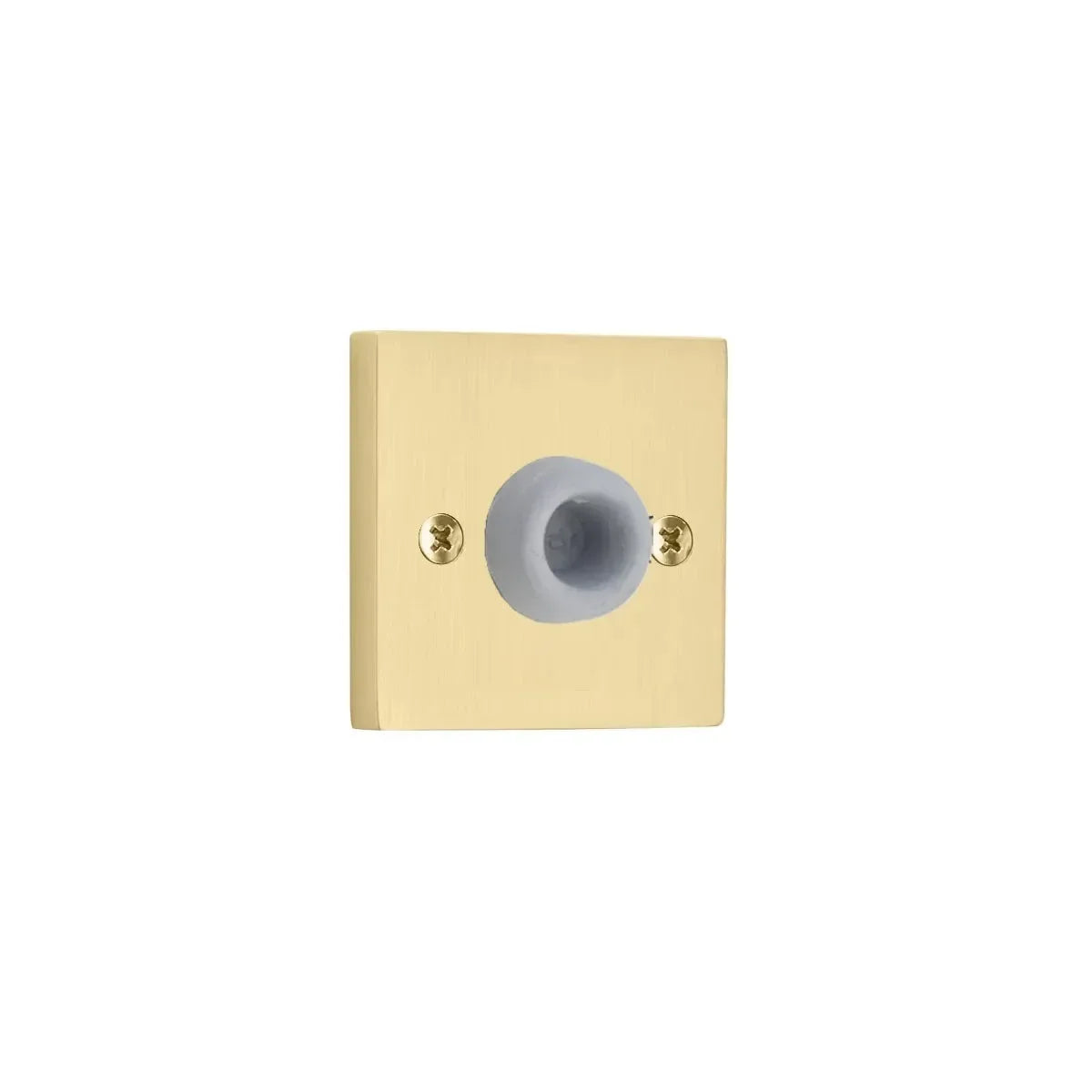 Emtek Wall Bumper Door Stop with Square Rosette Satin Brass