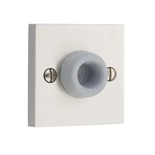 Emtek Wall Bumper Door Stop with Square Rosette Satin Nickel