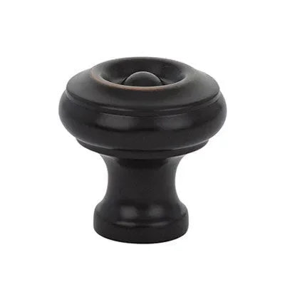 The Emtek Waverly Cabinet Knob in Oil Rubbed Bronze finish