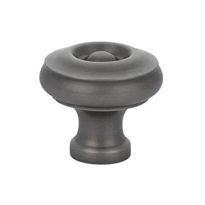 The Emtek Waverly Cabinet Knob in Pewter finish